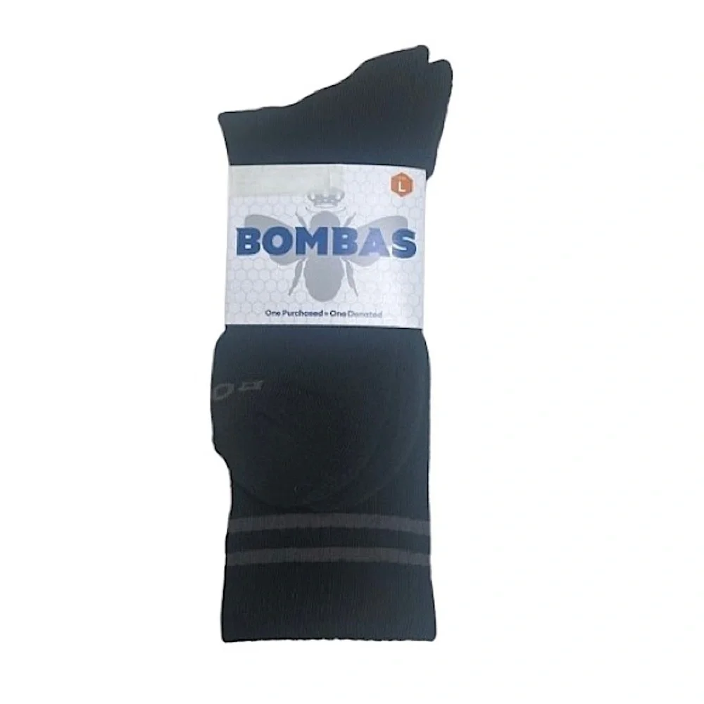 ❤️ 🆕 BOMBAS BLACK HIGH SOCKS SIZE LARGE